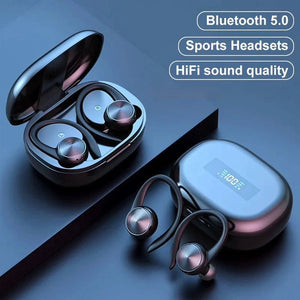 Bluetooth Sports Earbuds, Waterproof Wireless Headphones with Mic