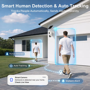 No WiFi 4G LTE Security Camera, Solar Powered, Night Vision, 32GB SD