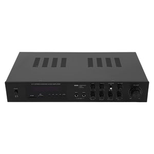 600W Stereo Audio Amplifier, Bluetooth 5.1, USB/SD/AUX, 2 Mic Inputs