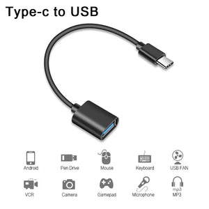 USB OTG Adapter Converter Cable 6.3in Fast Charge for Keyboard Computer