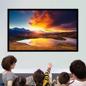 135-Inch Fixed Frame Projector Screen, 16:9 HD Home Cinema Display