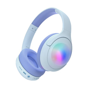 Wireless RGB Bluetooth 5.4 Over-Ear Headphones with Noise Cancellation